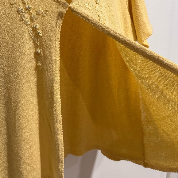 UNBRANDED‎ Butter Yellow Cardigan Shirt - Picture 2 of 4